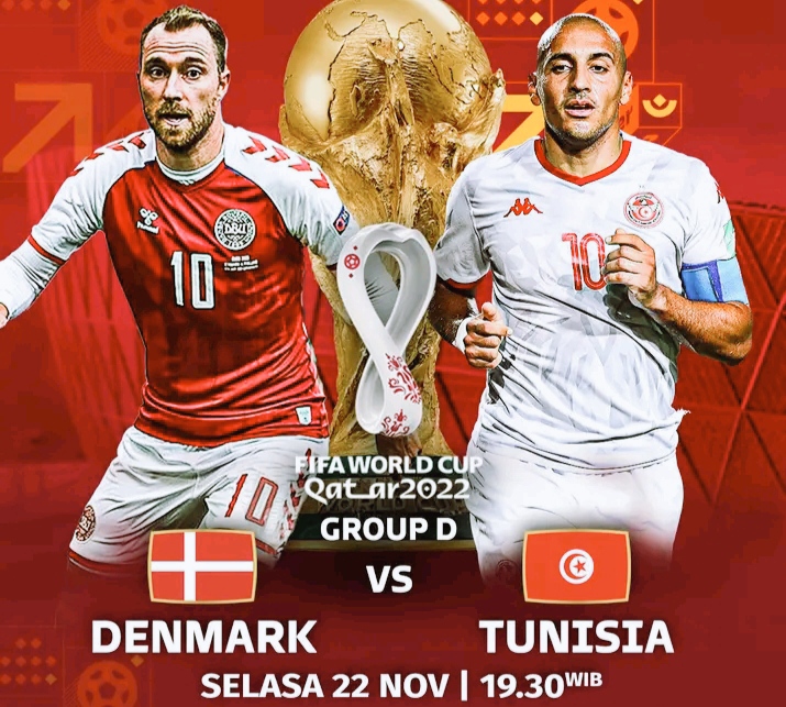 Denmark vs Tunisia : Jadwal Pertandingan, Berita Tim, dan Susunan Pemain