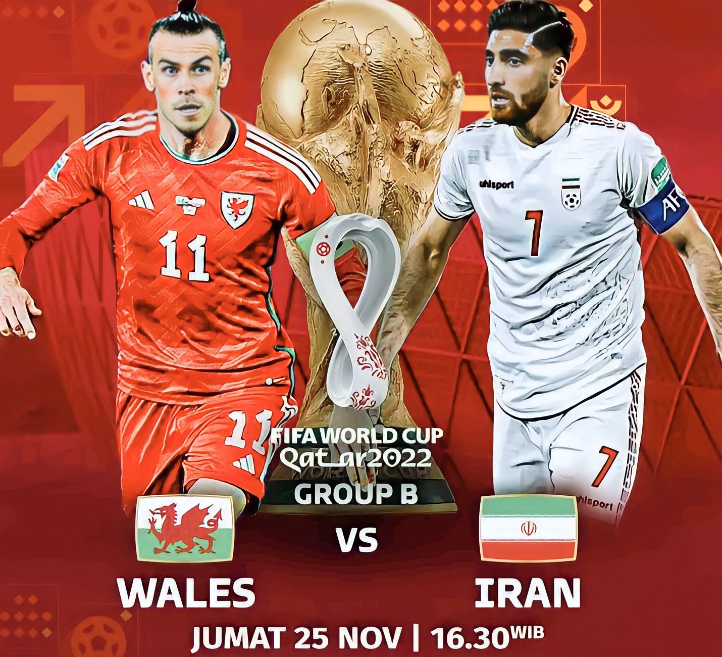 Jadwal Piala Dunia Hari Ini : Ada Partai Seru Wales vs Iran