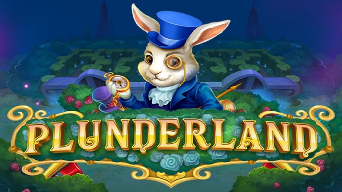 Plunderland. Relax Gaming logo. Steve Thorne - Malice in Plunderland (2023). Wild Hop Drop.