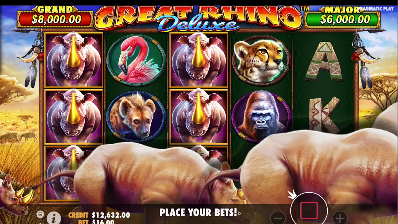 Kemenangan Besar dengan Slot Great Rhino Megaways!